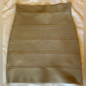 BCBGMaxAzria Tan bandage mini skirt